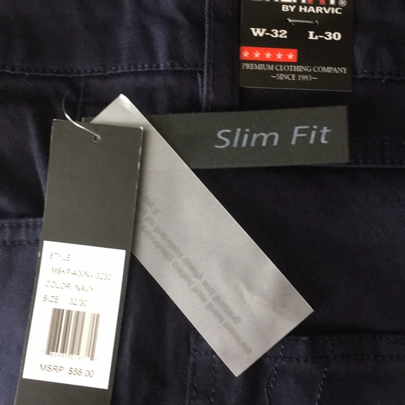 NWT Men’s Navy Slim Fit Pant - Picture 7 of 8